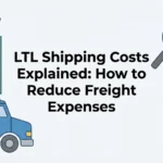 Diagram showing factors affecting LTL shipping costs and ways to reduce freight expenses